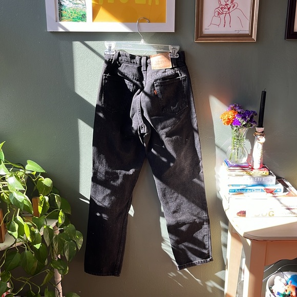 Levi’s vintage orange tag black straight leg jeans - Picture 2 of 3